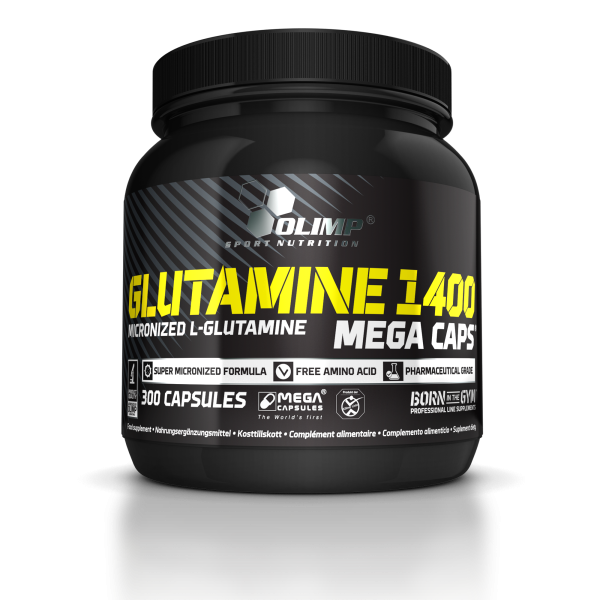 L-Glutamine Mega Caps 1400 (300 Caps), Olimp